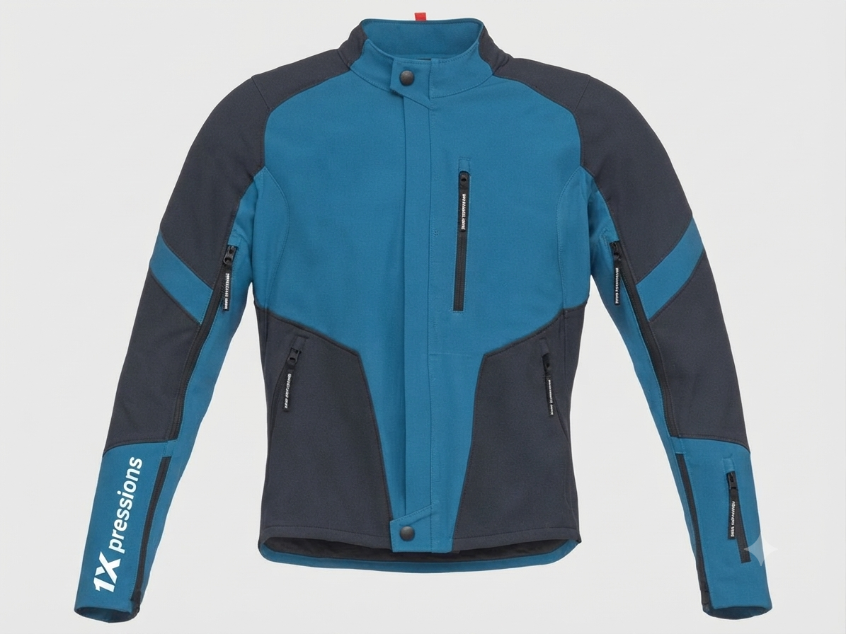 1XPRESSIONS Men’s Colorblock Performance Softshell Jacket with Multi-Pocket Storage