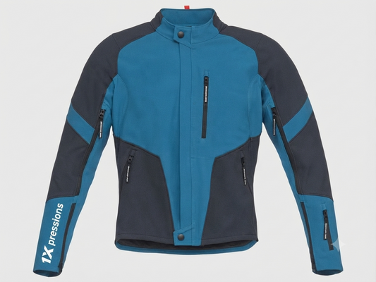 1XPRESSIONS Men’s Colorblock Performance Softshell Jacket with Multi-Pocket Storage