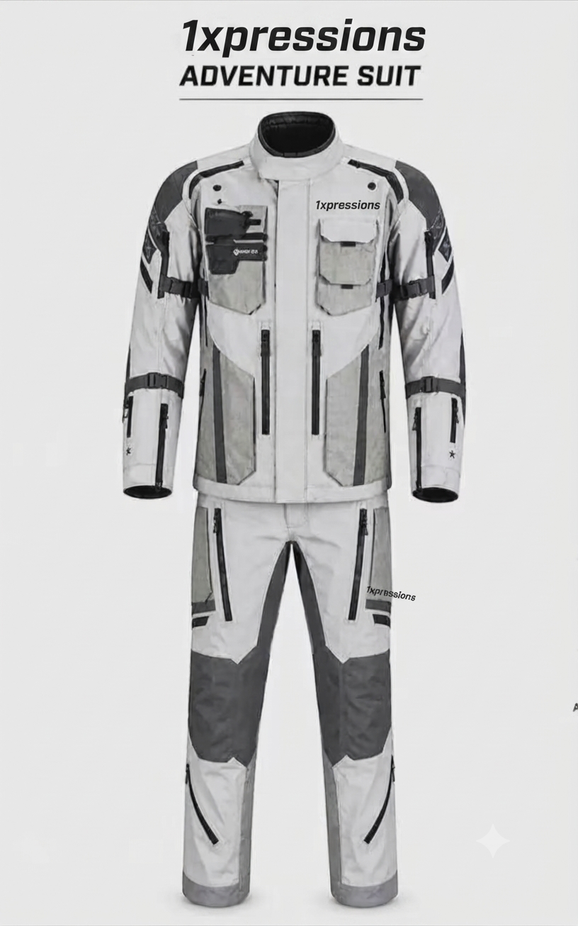1xpressions Adventure Touring Motorcycle Riding Suit – All-Weather Dual-Sport Jacket and Pants Combo