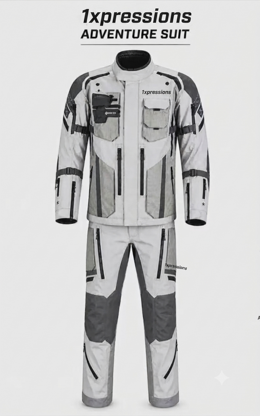 1xpressions Adventure Touring Motorcycle Riding Suit – All-Weather Dual-Sport Jacket and Pants Combo