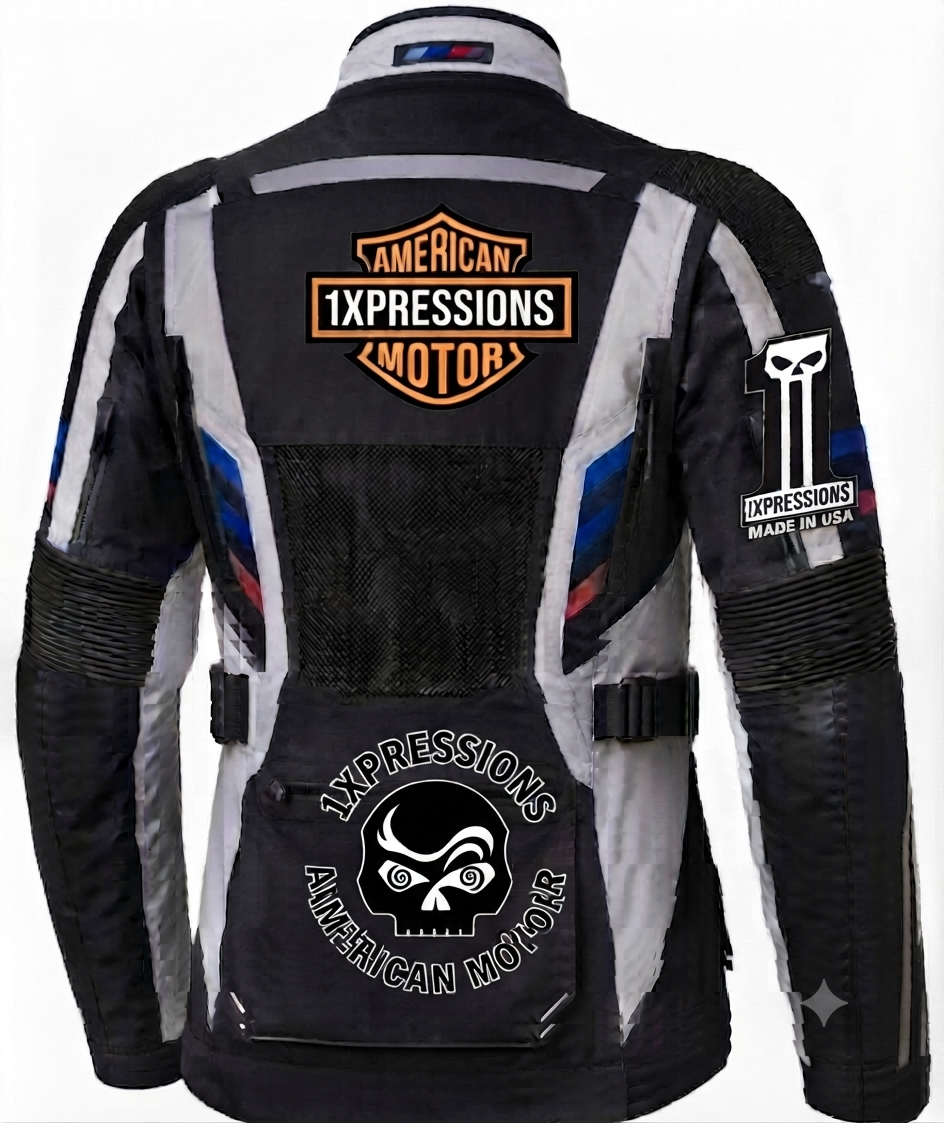 1XPRESSIONS All-Weather Men’s Adventure Touring Motorcycle Jacket – Made in USA