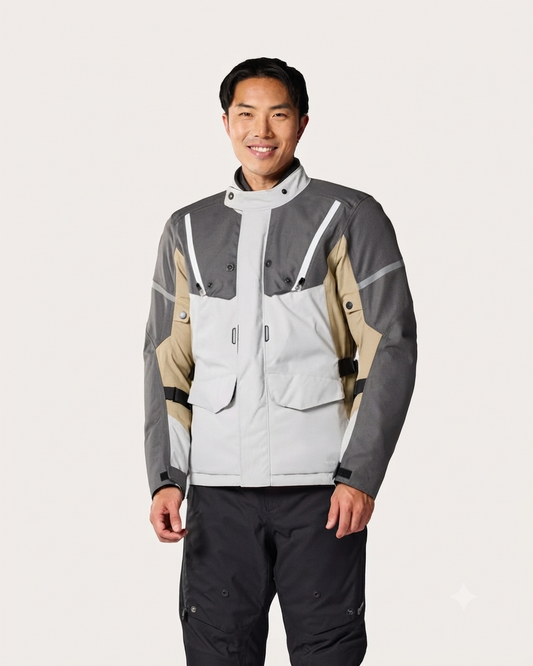 1Xpressions Men's All-Weather Adventure Touring Motorcycle Jacket and Pants Set