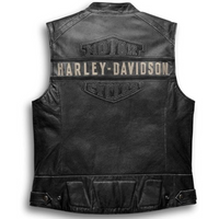 Harley HD Men’s Passing Link Leather Biker Vest: Davidson Motorcycle Road Warrior Apparel