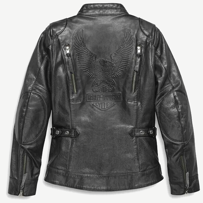 Harley-Davidson Women's Line Stitcher Leather Jacket: Motorbike Racing Style