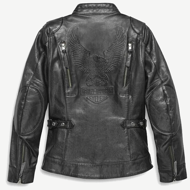 Harley-Davidson Women's Line Stitcher Leather Jacket: Motorbike Racing Style