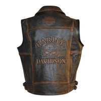 Harley Davidson Men's Motorcycle Leather Vest - The Ultimate Father's Day Gift for Him