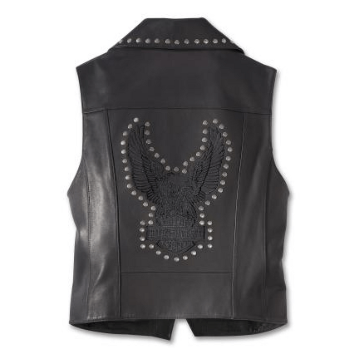 Women's Classic Harley Davidson Leather Vest Timeless Motorcycle Style Iconic Women's Harley Davidson Leather Vest
