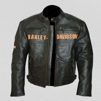 Bill HD Premium Cowhide Leather Men's Motorcycle Jacket: Handmade Black Leather Excellence