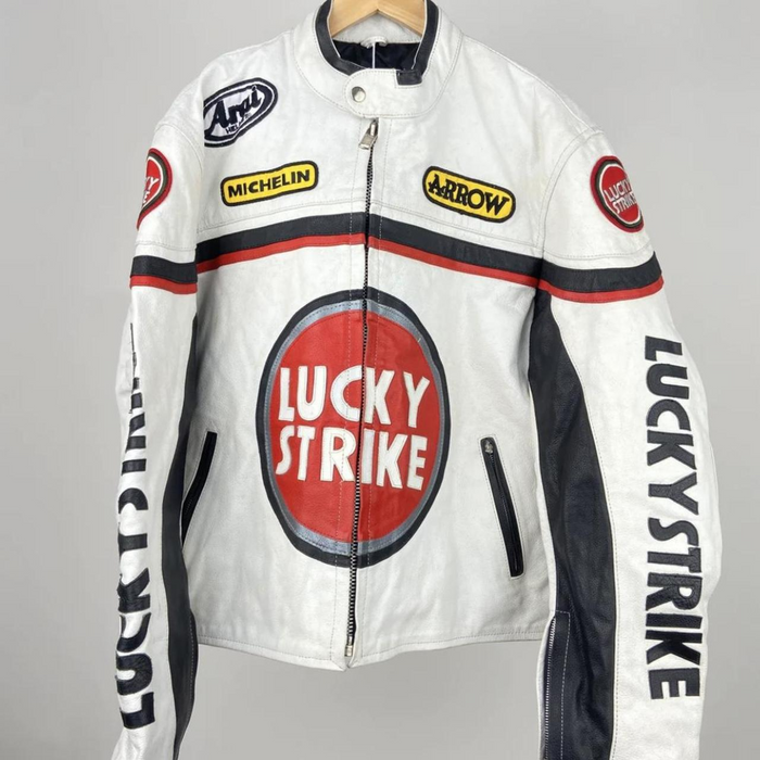 Men's Racing Jacket Lucky Strike: Fully Handmade Biker's Apparel