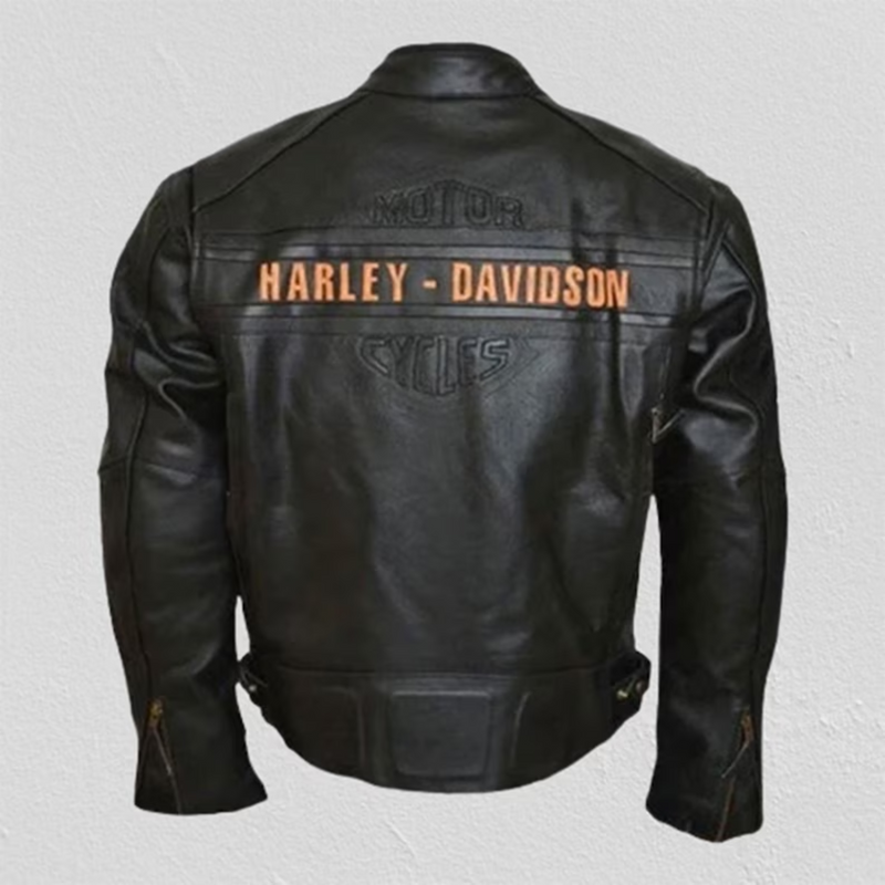 Bill HD Premium Cowhide Leather Men's Motorcycle Jacket: Handmade Black Leather Excellence