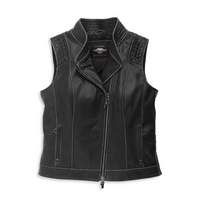 Harley Davidson Women’s Electra Studded Leather Vest Iconic Motorcycle Apparel Iconic Motorcycle Fashion Statement