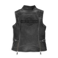 Harley Davidson Women’s Electra Studded Leather Vest Iconic Motorcycle Apparel Iconic Motorcycle Fashion Statement