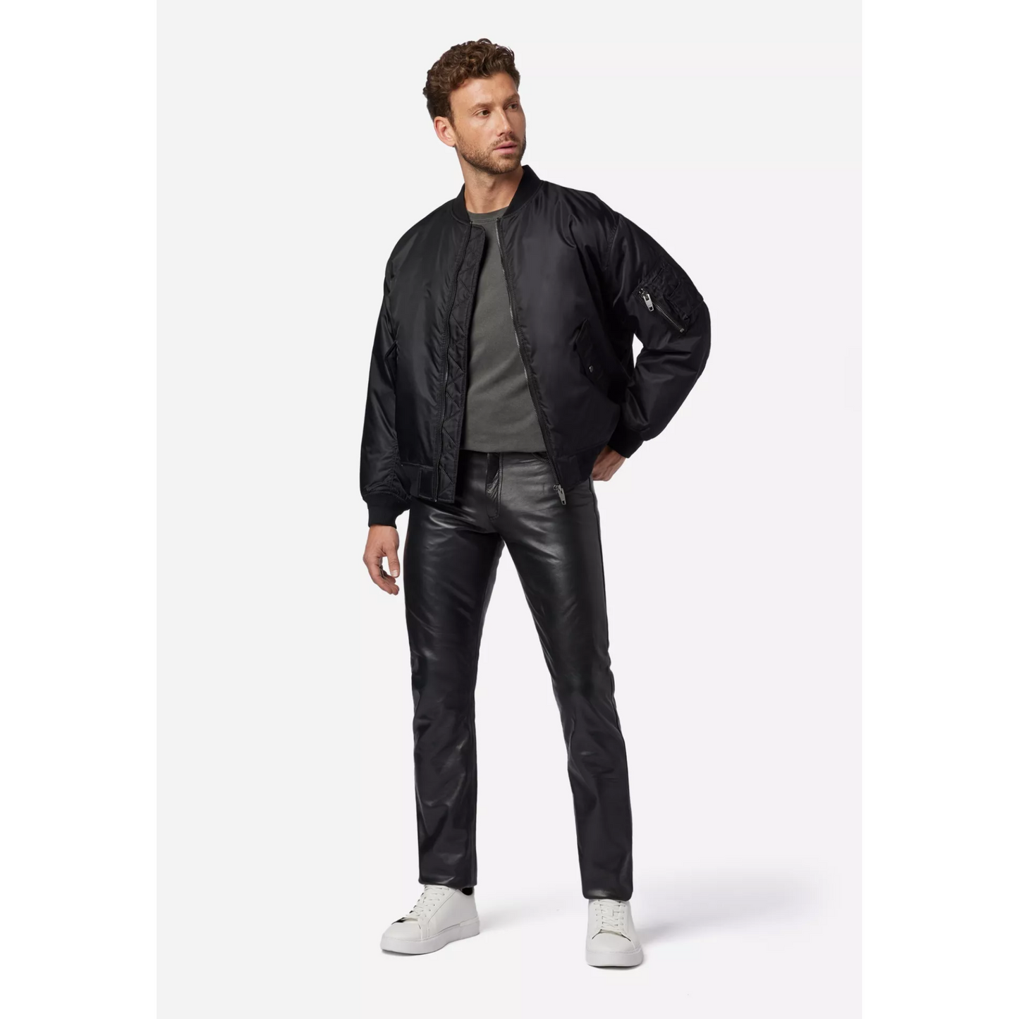 Pantalones de cuero para hombre Cow Waxy - tus nuevos pantalones favoritos Pantalón de cuero de piel de oveja real Pantalones totalmente hechos a mano Regalo para hombre Regalo para él Pantalón de moto Pantalones de cuero de motocicleta