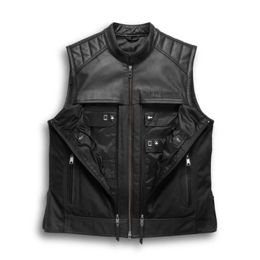 Handmade Black Leather Men's Classic Vest Timeless Gift for Him Fully Handmade