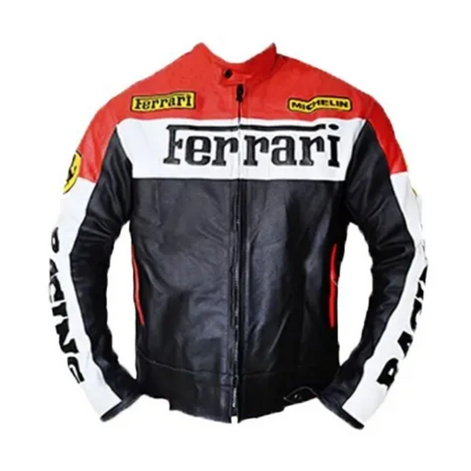 Ferrari Red Jacket Motorcycle Racing Apparel for Bike Racers