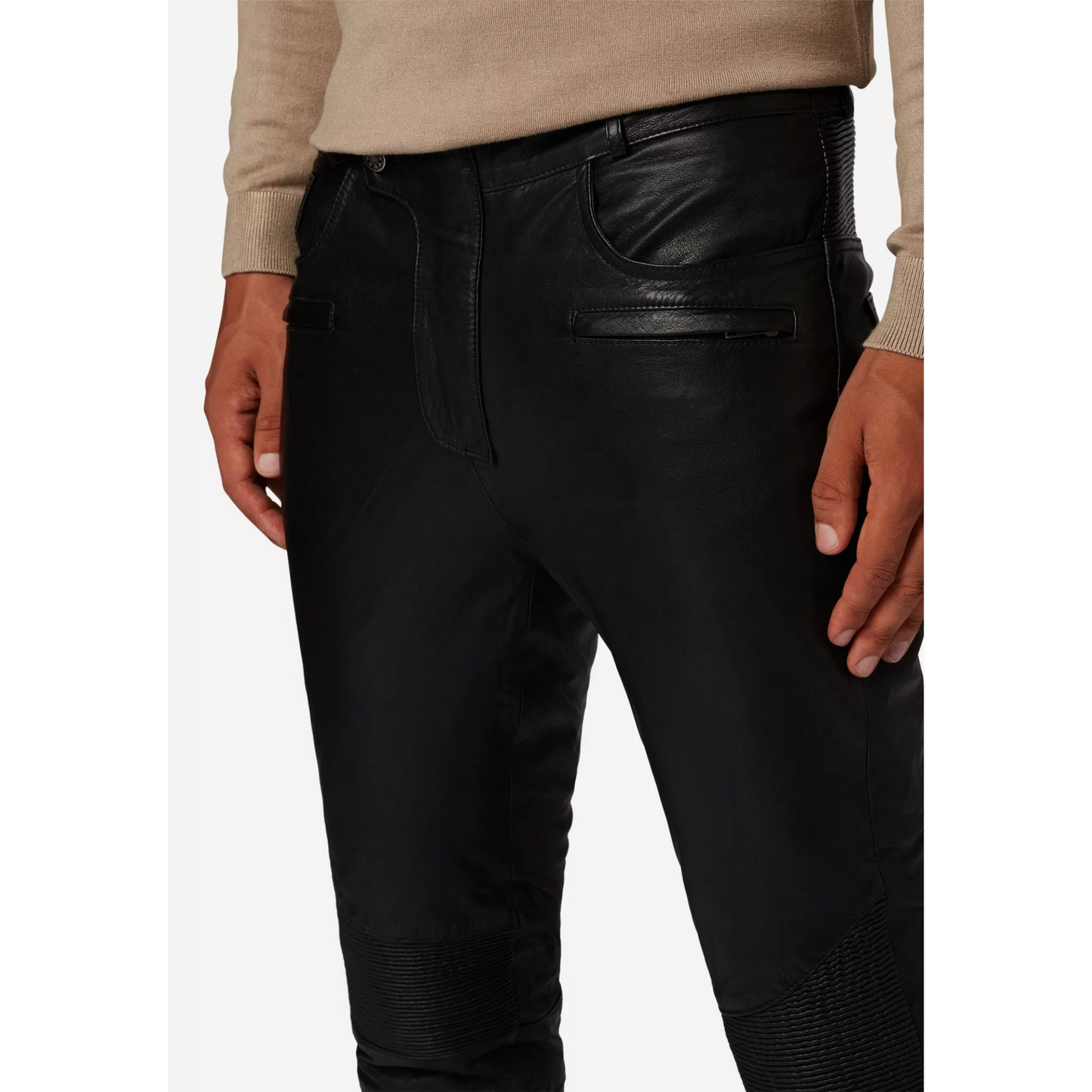 Pantalones de cuero para hombre Franklin: todoterreno para una apariencia llamativa Bike Racers Pantalones de piel de oveja auténtica Regalo para moteros Regalo para hombres Regalo para corredores Pantalones de cuero de carreras Regalo personalizado