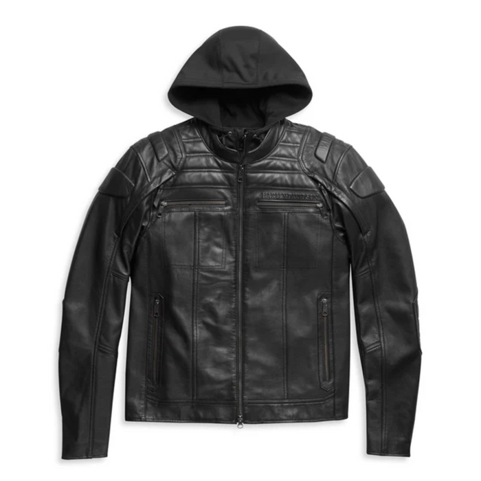 Chaqueta de cuero real Auroral II 3 en 1 para hombre, chaqueta de cuero real resistente Harley Davidson para hombre, chaqueta de moto de aspecto clásico hecha a mano, regalo para hombres