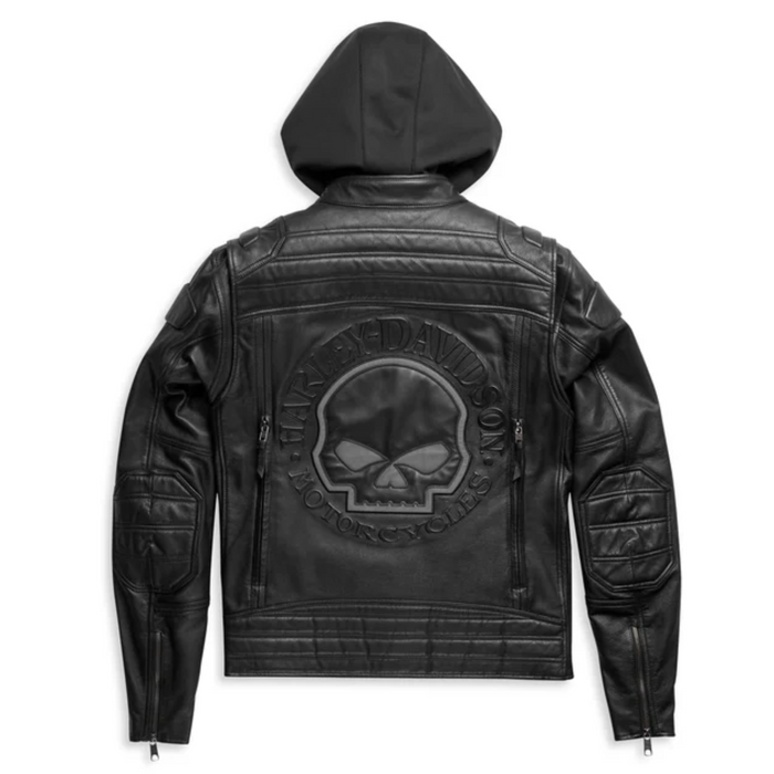 Chaqueta de cuero real Auroral II 3 en 1 para hombre, chaqueta de cuero real resistente Harley Davidson para hombre, chaqueta de moto de aspecto clásico hecha a mano, regalo para hombres