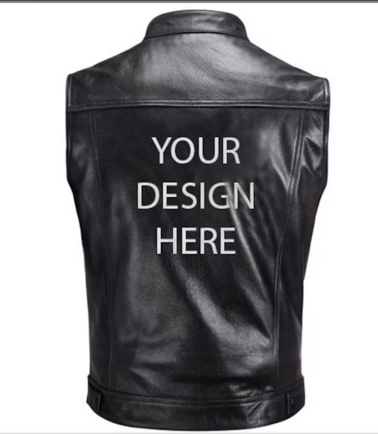 Custom Embroidery Biker Leather Vest: Personalized Motorcycle Club Style