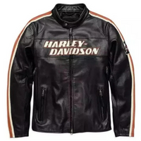 Harley Davidson Motorcycle Leather Jacket Men's Black Leather - Special Gift for Him