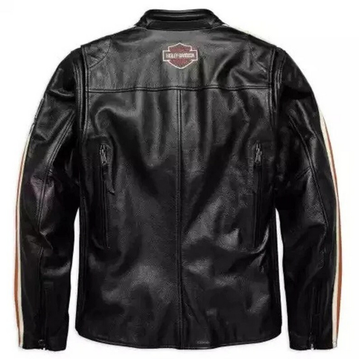 Harley Davidson Motorcycle Leather Jacket Men's Black Leather - Special Gift for Him