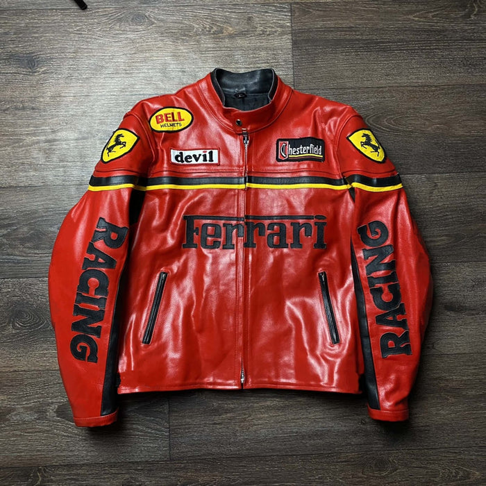 Ferrari Formula F1 Bike Racing Jacket Uniting Speed and Style Gift for Men's