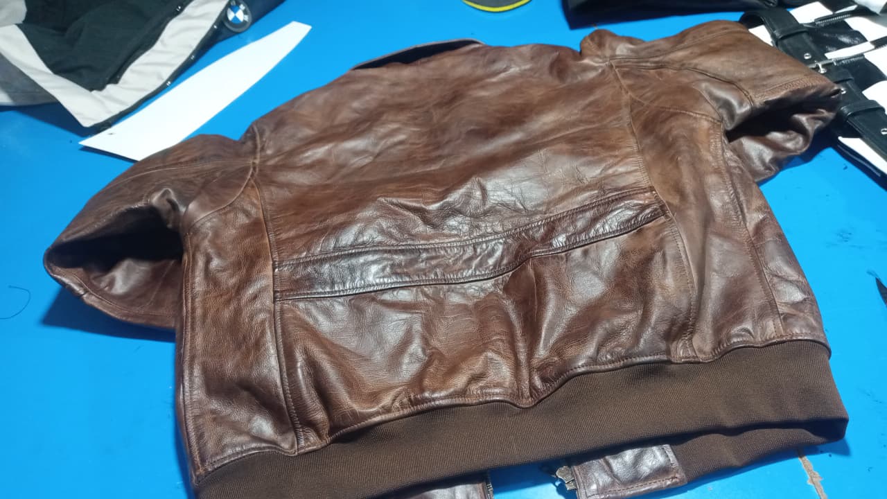 Pilot Brown Leather Bomber Jacket