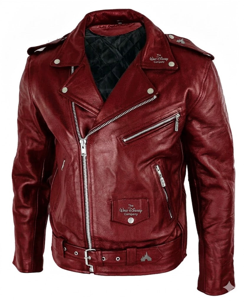 Official Disney Heritage Collection: Genuine Leather Biker Jacket GIFT FOR MENS