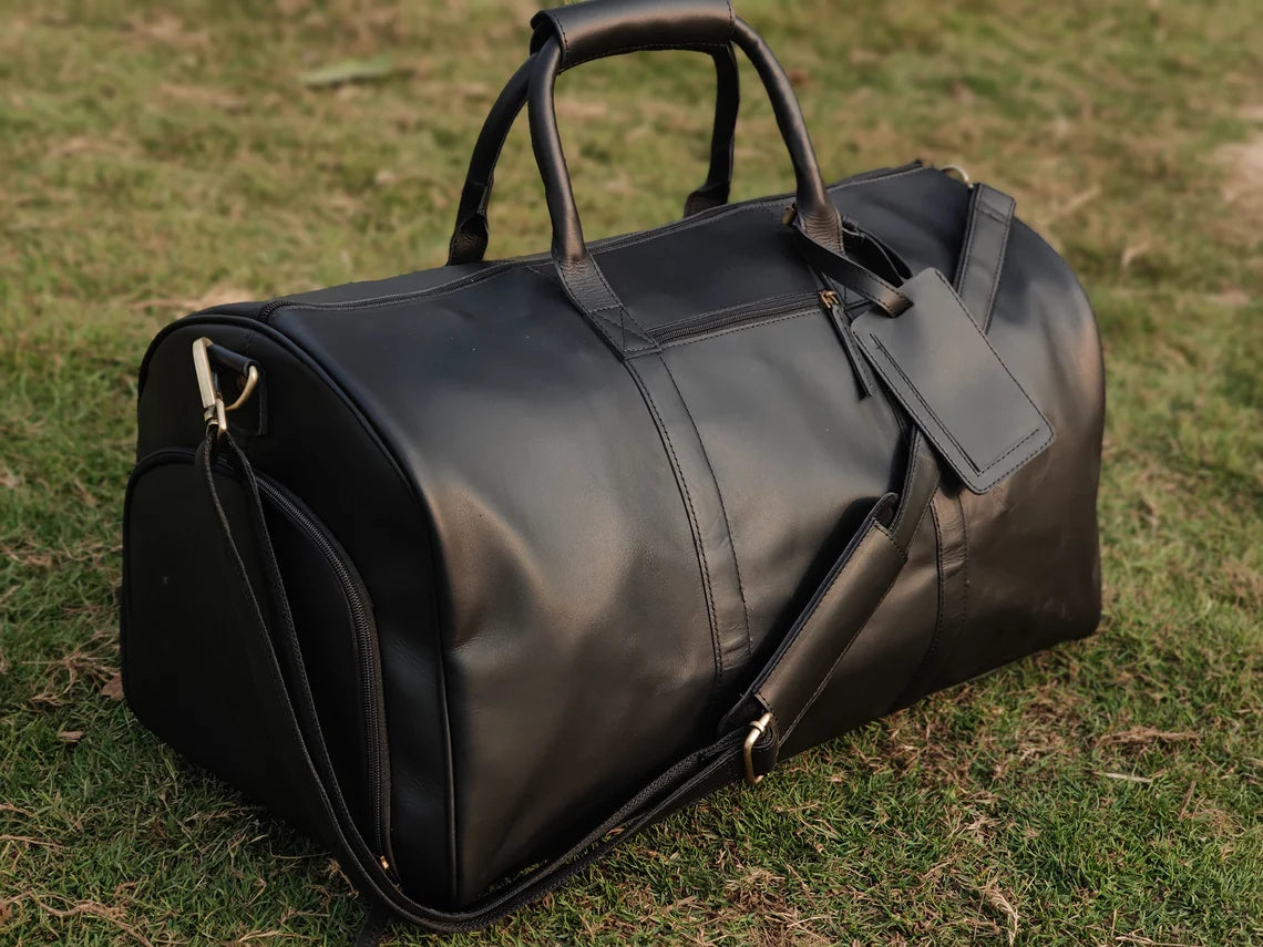 Leather duffel weekender bag men PERSONALIZED duffle bag full grain leather overnight weekend bag travel gifts for him gym boyfriend holdall