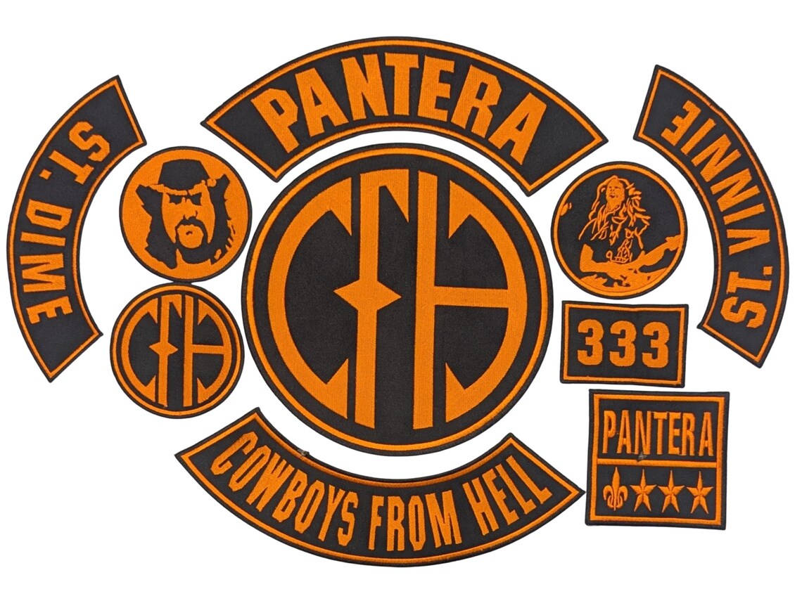 Pantera Patch Set | Embroidered Patches for Club | Heavy Metal Patches - Personalized Gift for Men