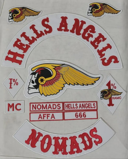 Hells Angels MC Nomads Full Embroidery Patch Set (Iron On)