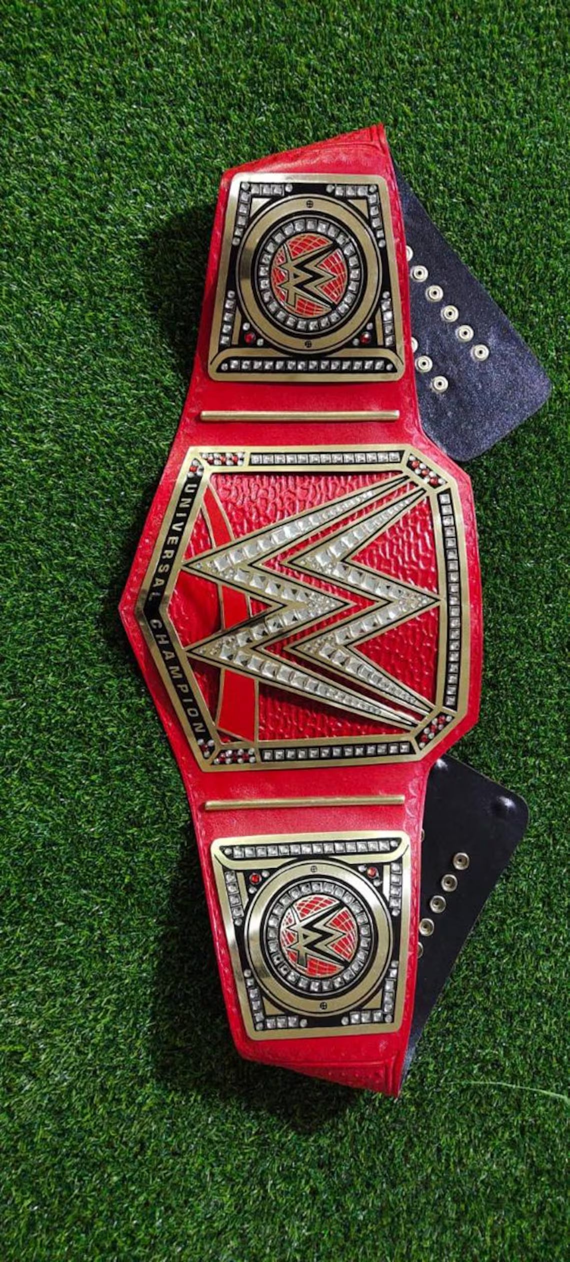 WWE Universal Championship Replica Belt Red Leather Adult Wrestling Title Belt Gift for Fans