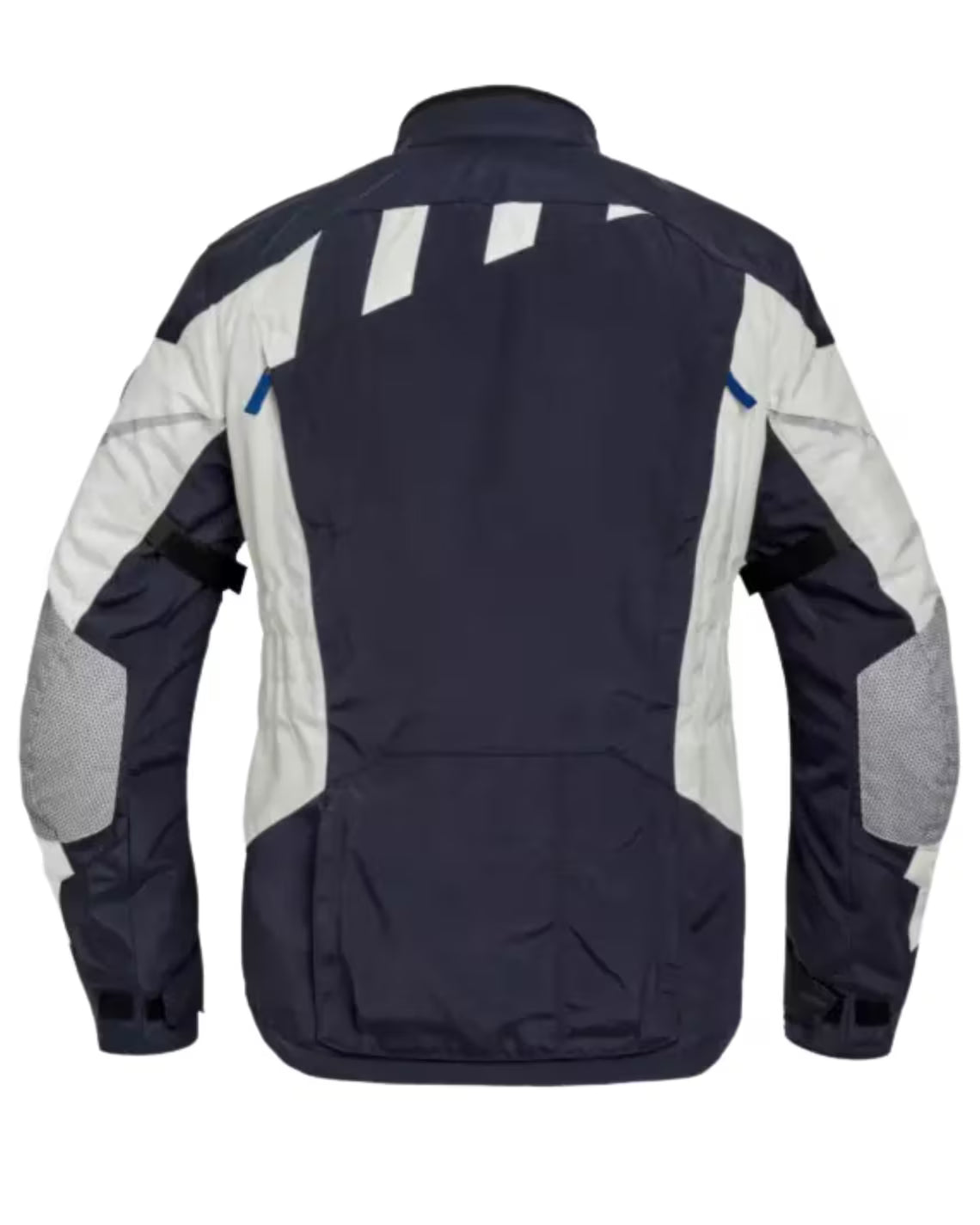 Men's Waterproof Textile Motorcycle Jacket - Navy, Grey, and Black All-Season Riding Gear with Armor Pockets