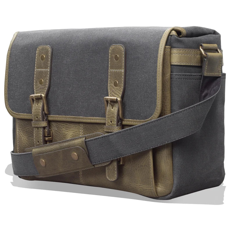 Leather Canvas Laptop Bag - Vintage Messenger Briefcase for Men Women - Camera, Business, Travel - Torres Pro MegaGearCustom      5 out of 5 stars