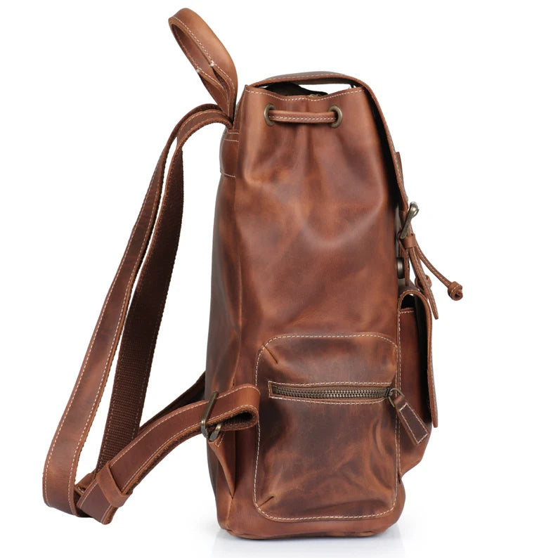 Handcrafted Top Grain Leather Backpack, Weather-Resistant Hiking, Women & Men Purse, Unisex, Vintage Laptop Valley Backpack MegaGearCustom      5 out of 5 stars