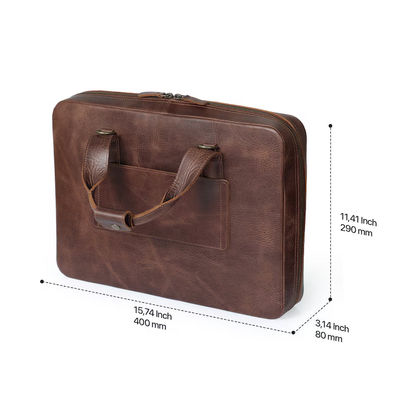 Personalized Top Grain Leather Travel 16” Laptop Bag Briefcase Satchel Portfolio Notebook Tablet Messenger Bag MegaGearCustom      5 out of 5 stars