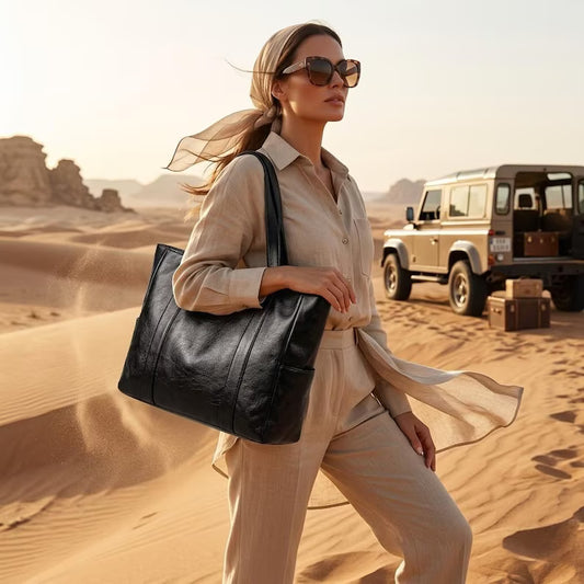 Large Leather Tote Bag Women | Work Bag for Women | Gifte-For-Her | Travels Bag | Large Capacity Shoulder Ba