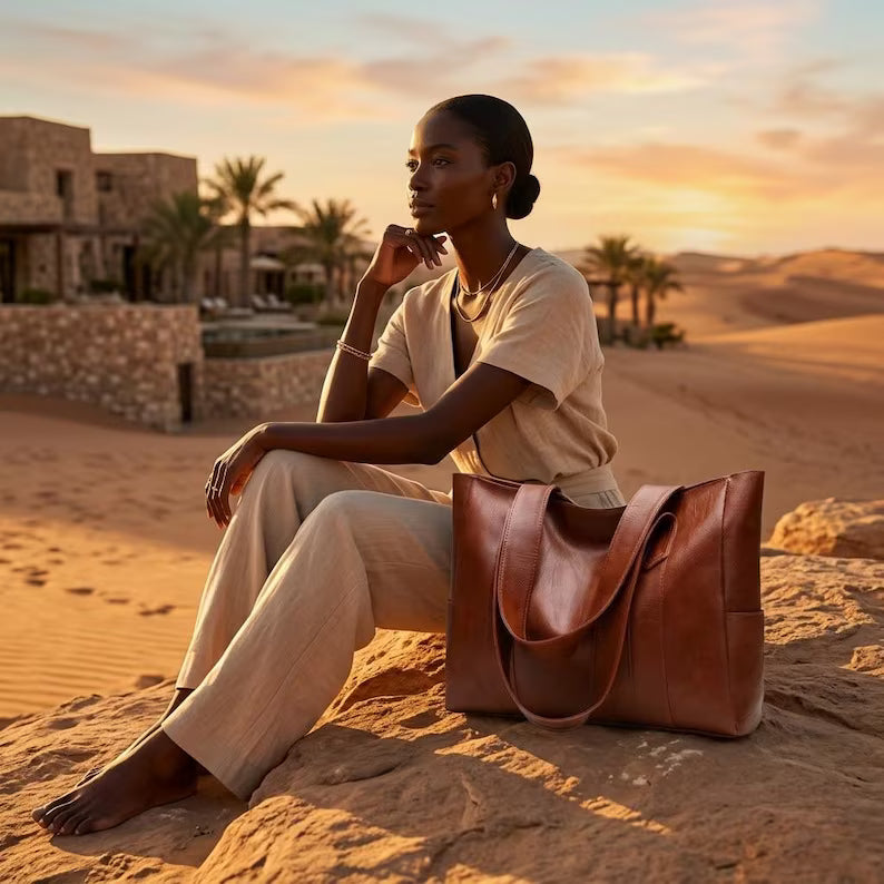 Large Leather Tote Bag Women | Work Bag for Women | Gifte-For-Her | Travels Bag | Large Capacity Shoulder Ba