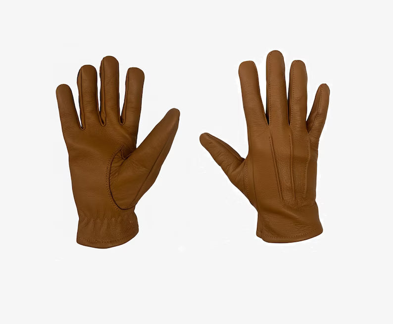 Premium Tan Leather Gloves