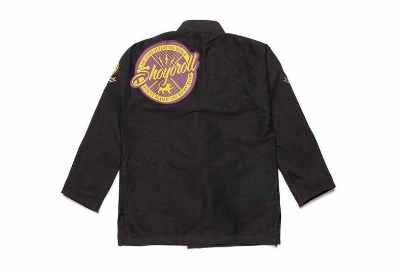 BLACK SHOYOROLL BJJ Gi Competition Approved | Brazilian Jiu Jitsu Kimono | Pearl Weave Lightweight Uniform | Unisex Adult Training Gi