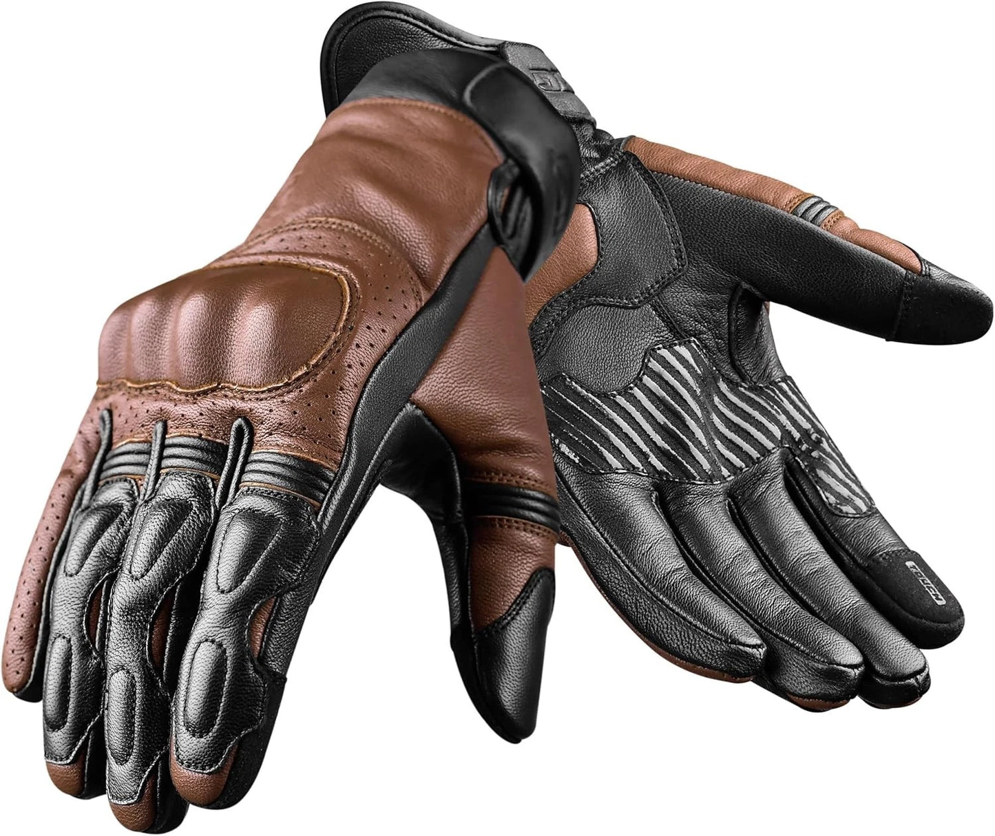Leather Motorcycle Motorbike Knuckle Protection Powersports Gloves for unisex