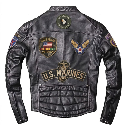 American war History Leather jacket